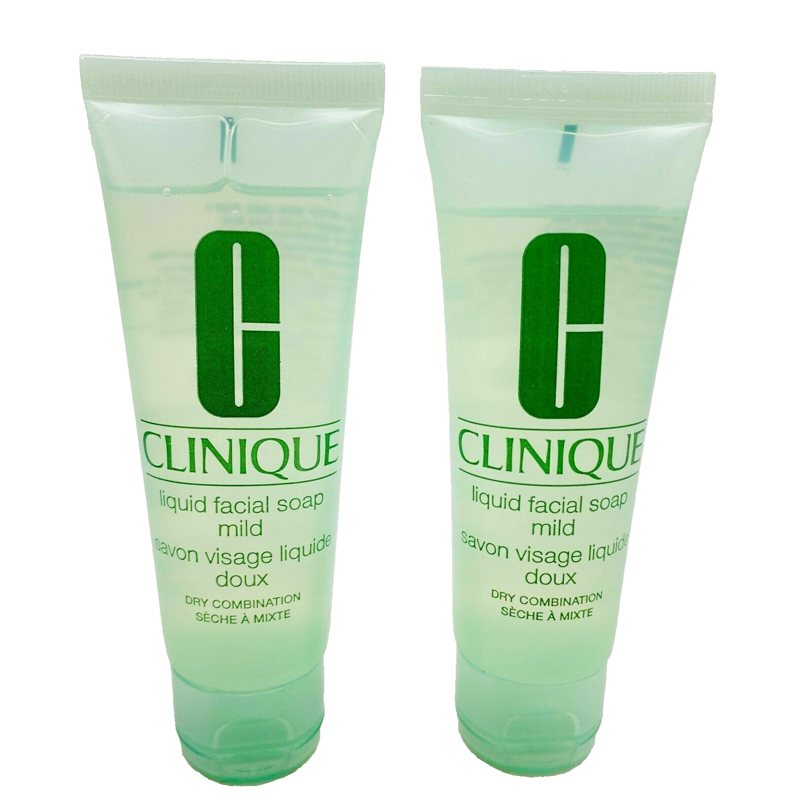 Clinique Liquid Facial Soap Mild, Dry Combination Skin (1.7oz X2 = 3.4oz) NoBox