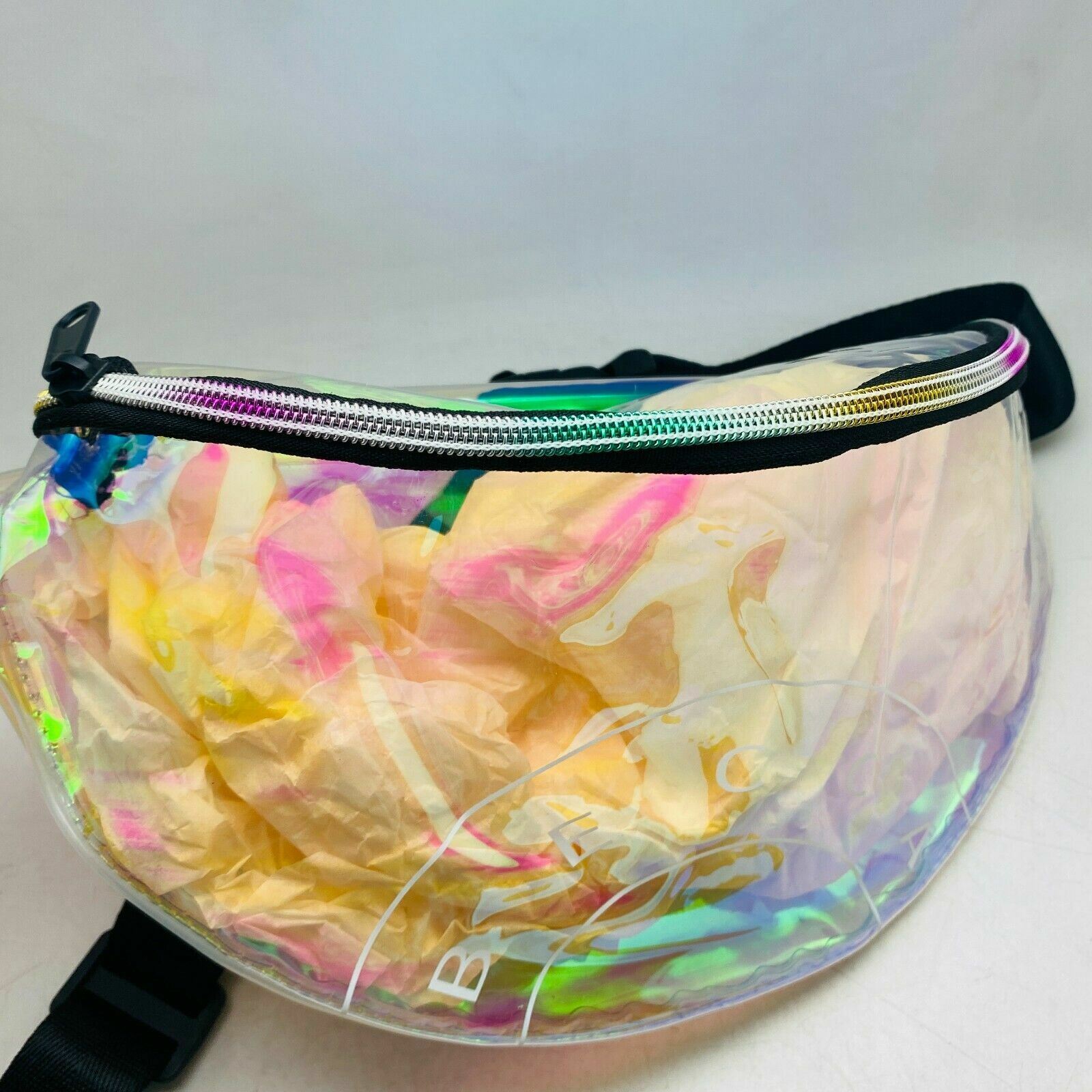 Becca Waist Pouch Bag Transparent Iridescent Fanny BAG - NEW