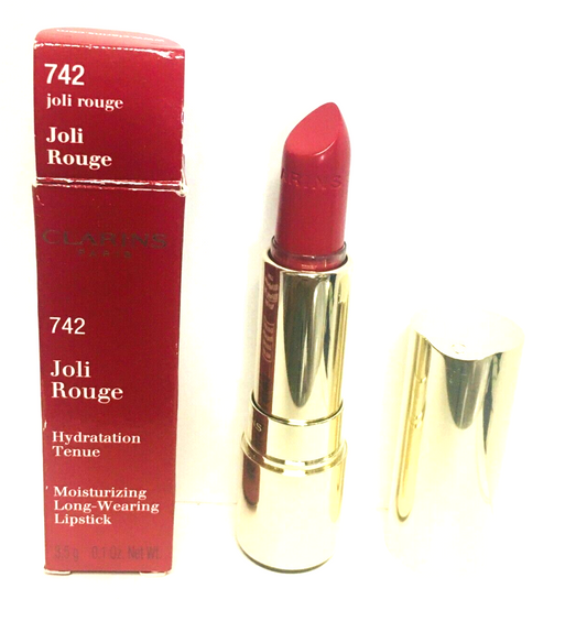 Clarins  Joli Rouge Moisturizing Lipstick ~ 742 Joli Rouge - NIB