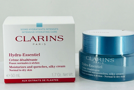 Clarins Hydra Essentiel Moisturizer Silky Cream Normal to Dry Skin -1.7oz (NIB)