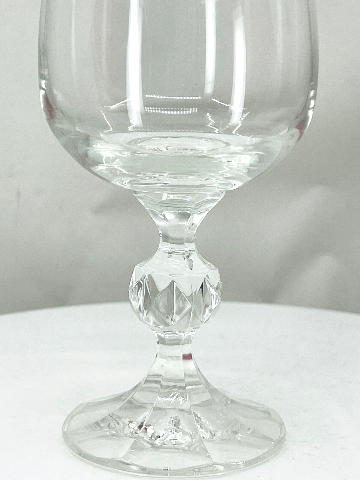 Crystal Cut Ball Wine Glass- (New)-Boxless