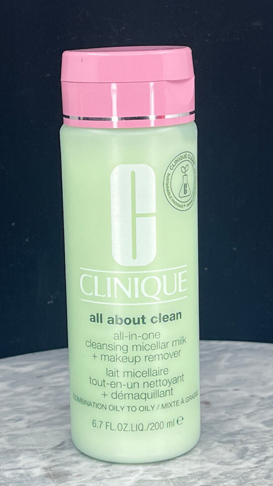 CLINIQUE All About Clean Cleansing Micellar Milk+Makeup Remover 6.7oz - BOXLESS