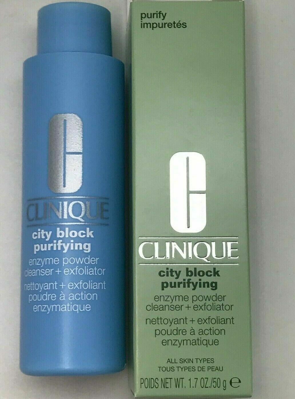 Clinique city block purifying enzyme powder cleanser + exfoliator - 1.7oz  - NIB