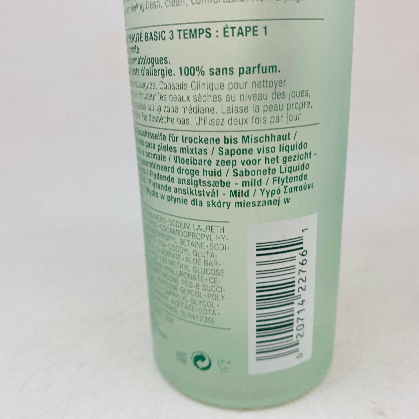 CLINIQUE  Liquid Facial Soap DRY Combination -  6.7oz/200ml - NEW