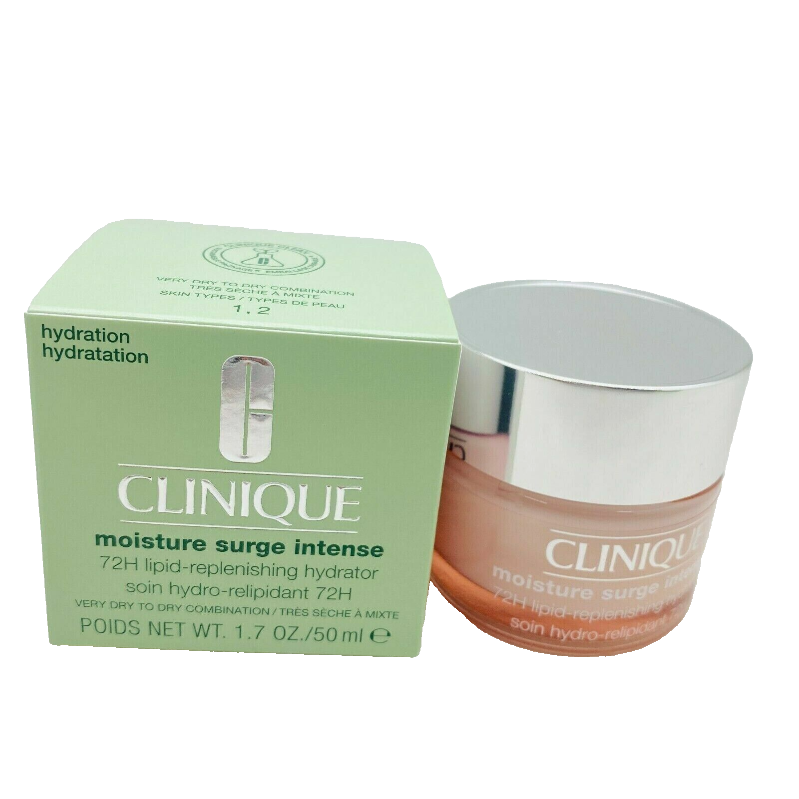 CLINIQUE Moisture Surge INTENSE Very Dry to Dry Combination - 1.7oz - NIB