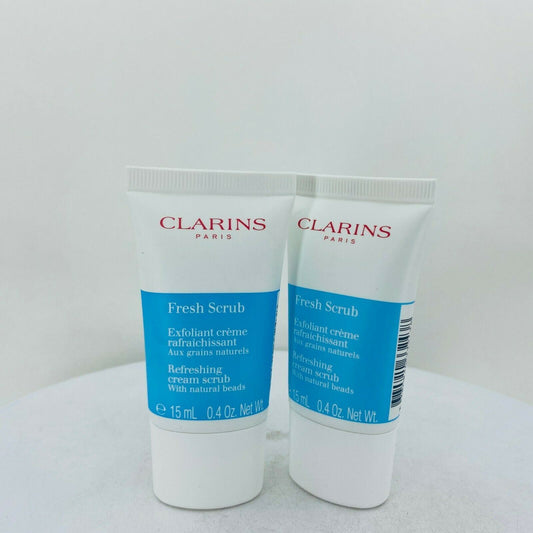  CLARINS Fresh Scrub Refreshing Cream Scrub Travel Size 0.4 oz / 15 ml (LOT 2)