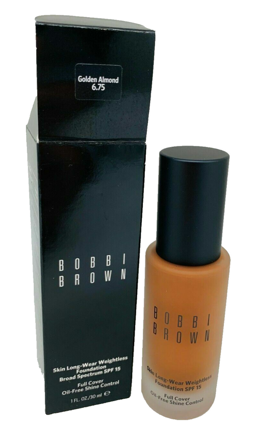 Bobbi Brown Skin Long-Wear Weightless Foundation SPF15 #Golden Almond 6.75 - NIB