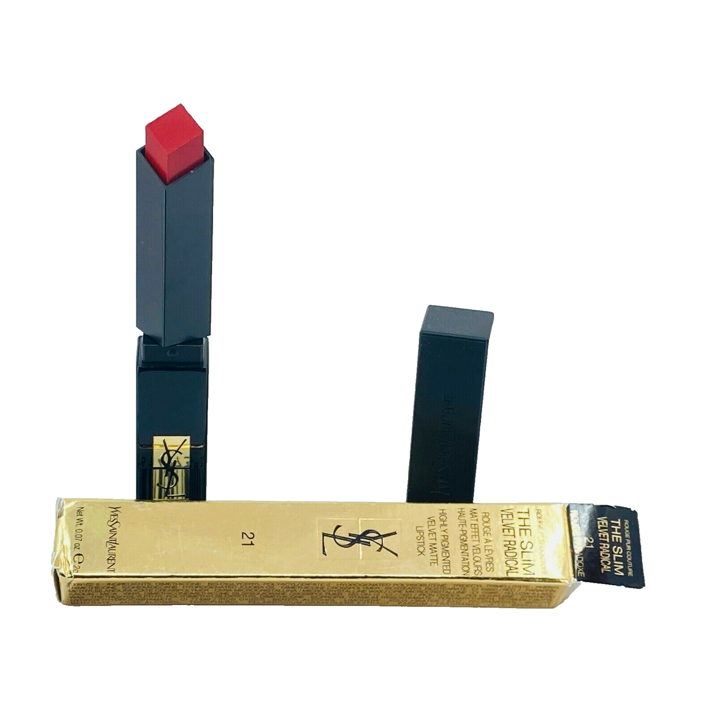 Yves Saint Laurent Rouge Pur Couture The Slim #21 Rouge Paradoxe - 2g/0.07oz-NIB