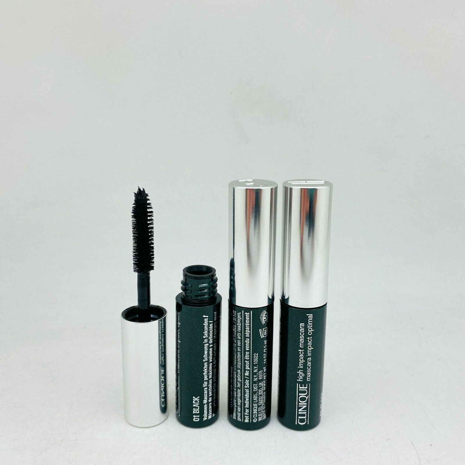 CLINIQUE High Impact Mascara #01 BLACK ~ Travel Size - 0.14oz/3.5mL