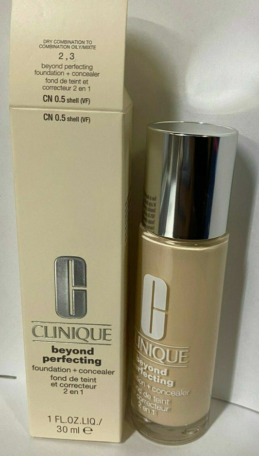 Clinique Beyond Perfecting Foundation + Concealer  #CN 0.5 Shell  - 1oz - NIB