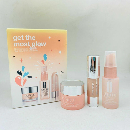 Clinique - get the most glow 3 piece gift set - NIB 