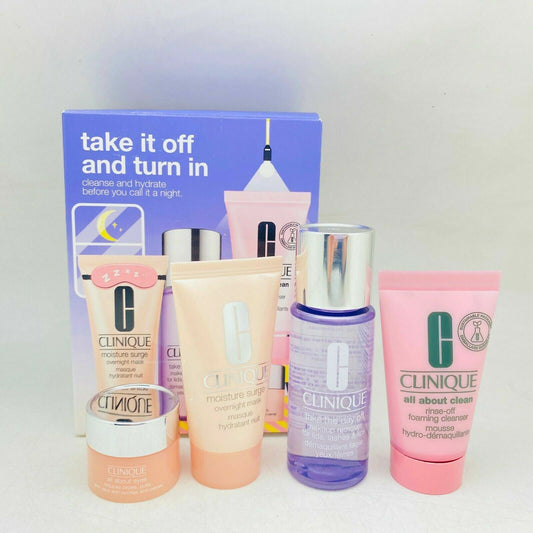 Clinique 4 Pc. Take It Off Set Cleanse & Hydrate Facial Skincare Travel - NIB