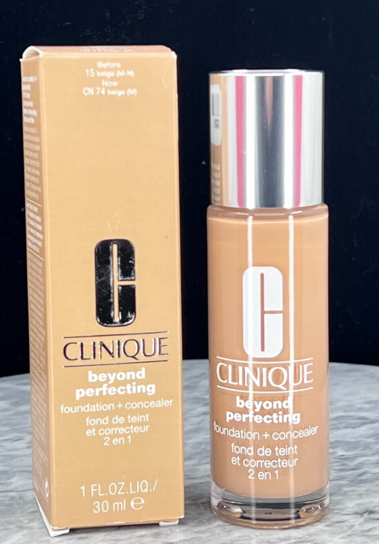 Clinique Beyond Perfecting Foundation+Concealer #CN 74 Beige -1oz (NIB)