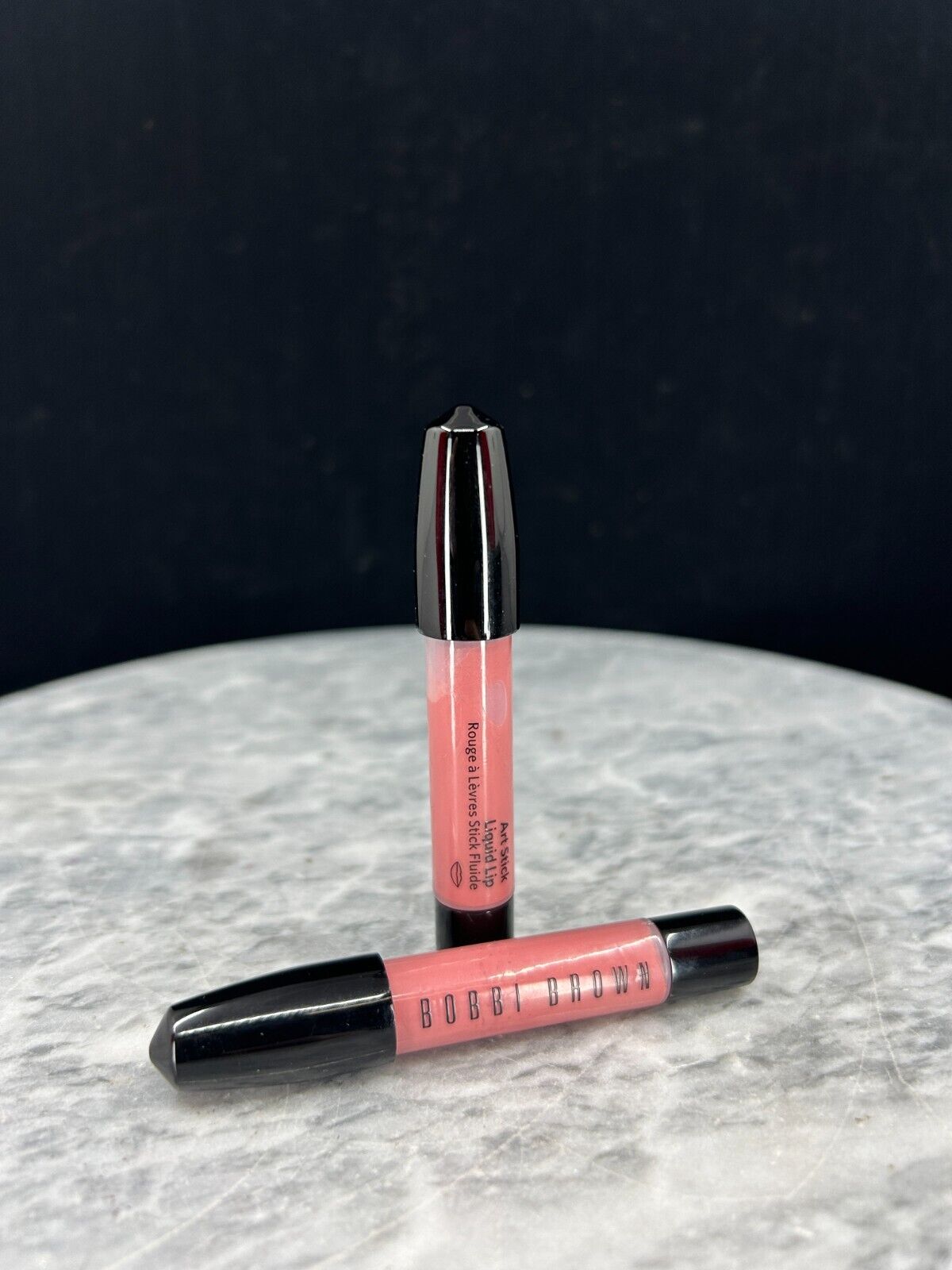 BOBBI BROWN Art Stick Liquid Lip.06oz #natural pink Travel size (LOT OF 2)- NWOB