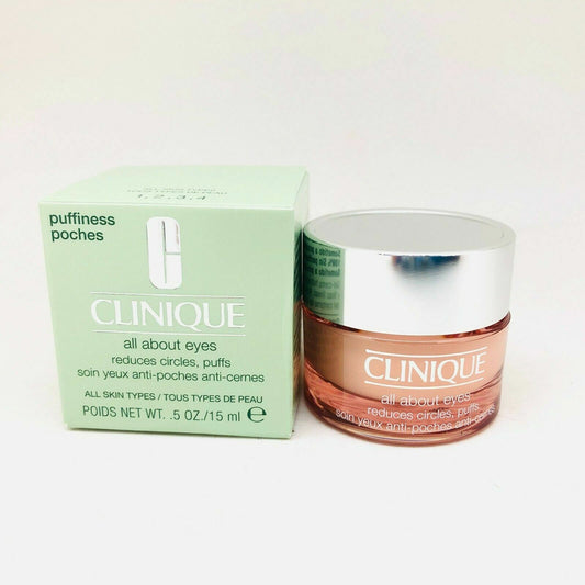 Clinique All About Eyes Reduces Circle & Puffiness Poches ~ 0.5 oz, NIB