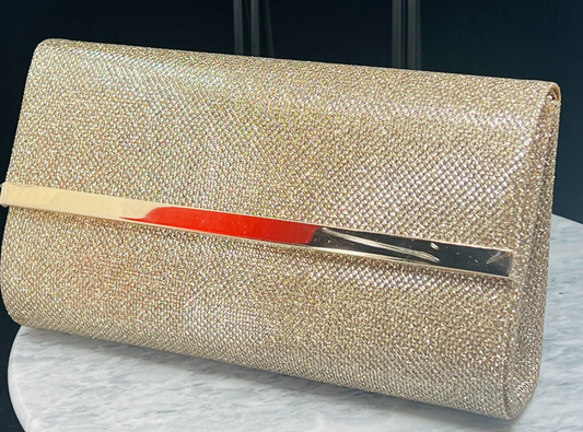 BAREMINERALS  Glow Evening Clutch Bag in Golden ~ HOLIDAY SALE !!