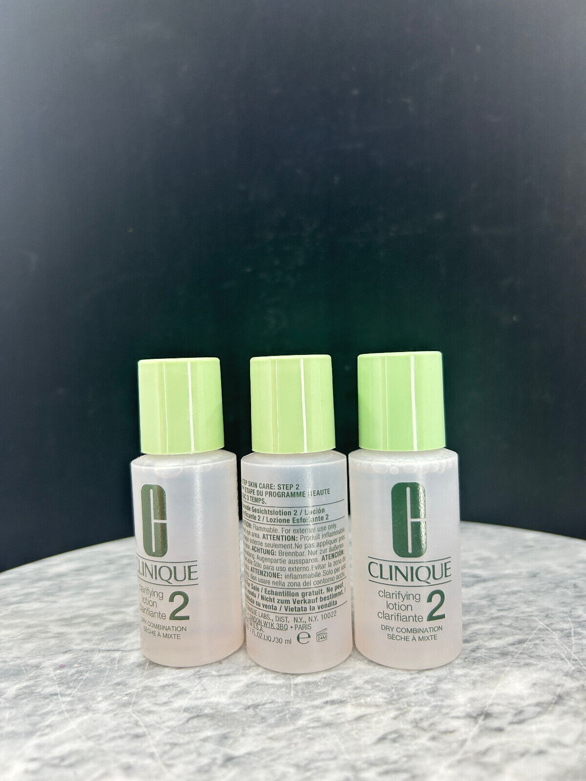 Clinique Clarifying Lotion 2 - 1oz/30ml - Travel Size (lot of 3)