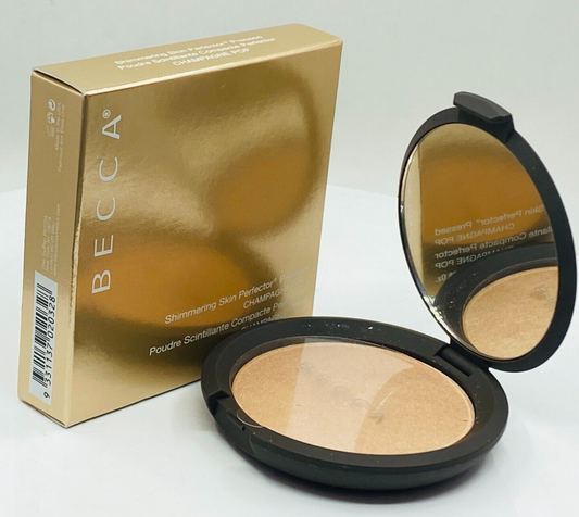 Becca Shimmering Skin Perfector Pressed Highlighter #Champagne Pop - 0.28oz- NIB