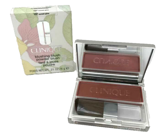 Clinique Blushing Blush Powder Blush - 0.21 oz #107 Sunset Glow - NEW IN BOX