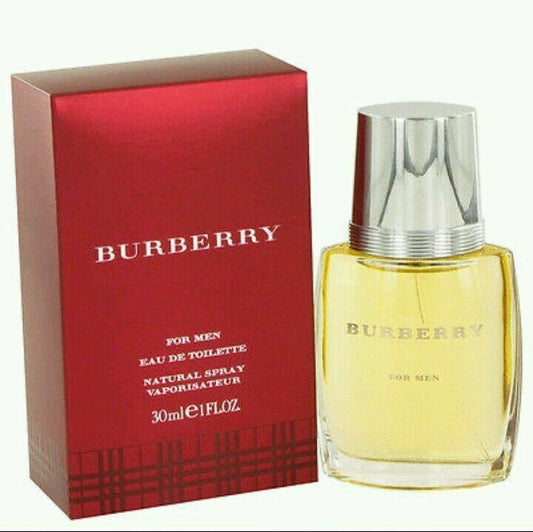 BURBERRY For Men Eau de Toilette Spray 1oz/30ml - New in Box - vintage packaging