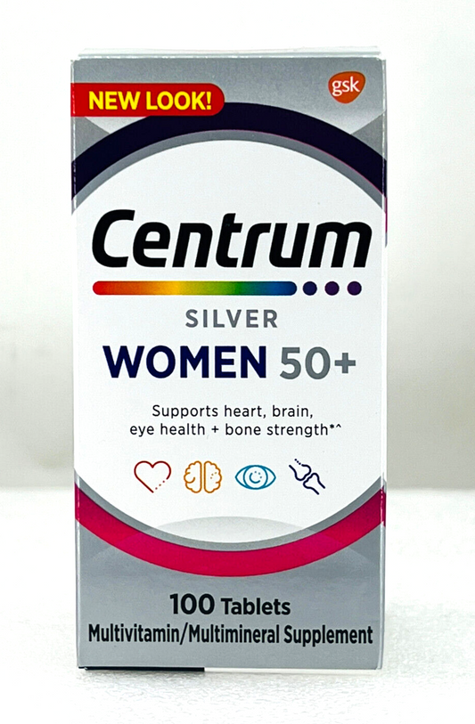 Centrum Women Silver Multivitamin/Multimineral Supplement 100 tablets-(NIB)