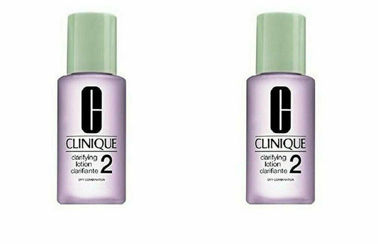 CLINIQUE Clarifying Lotion 2 ~ Dry Combination Travel Sz 1oz/30ML - (LOT OF 2) 