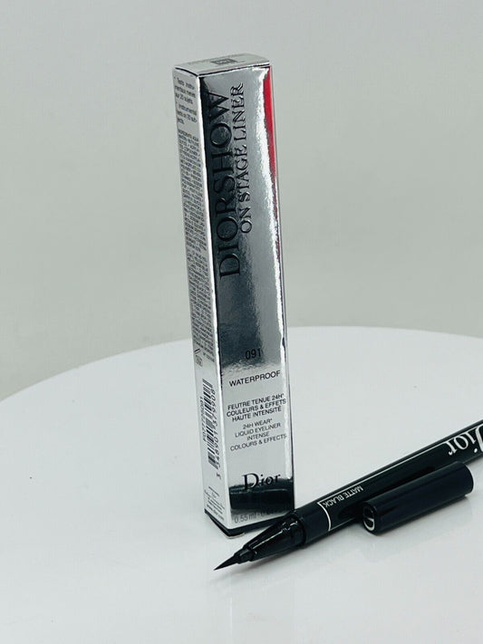 Dior Diorshow On Stage Liner Felt-tip eyeliner 091 Matte Black(NIB)