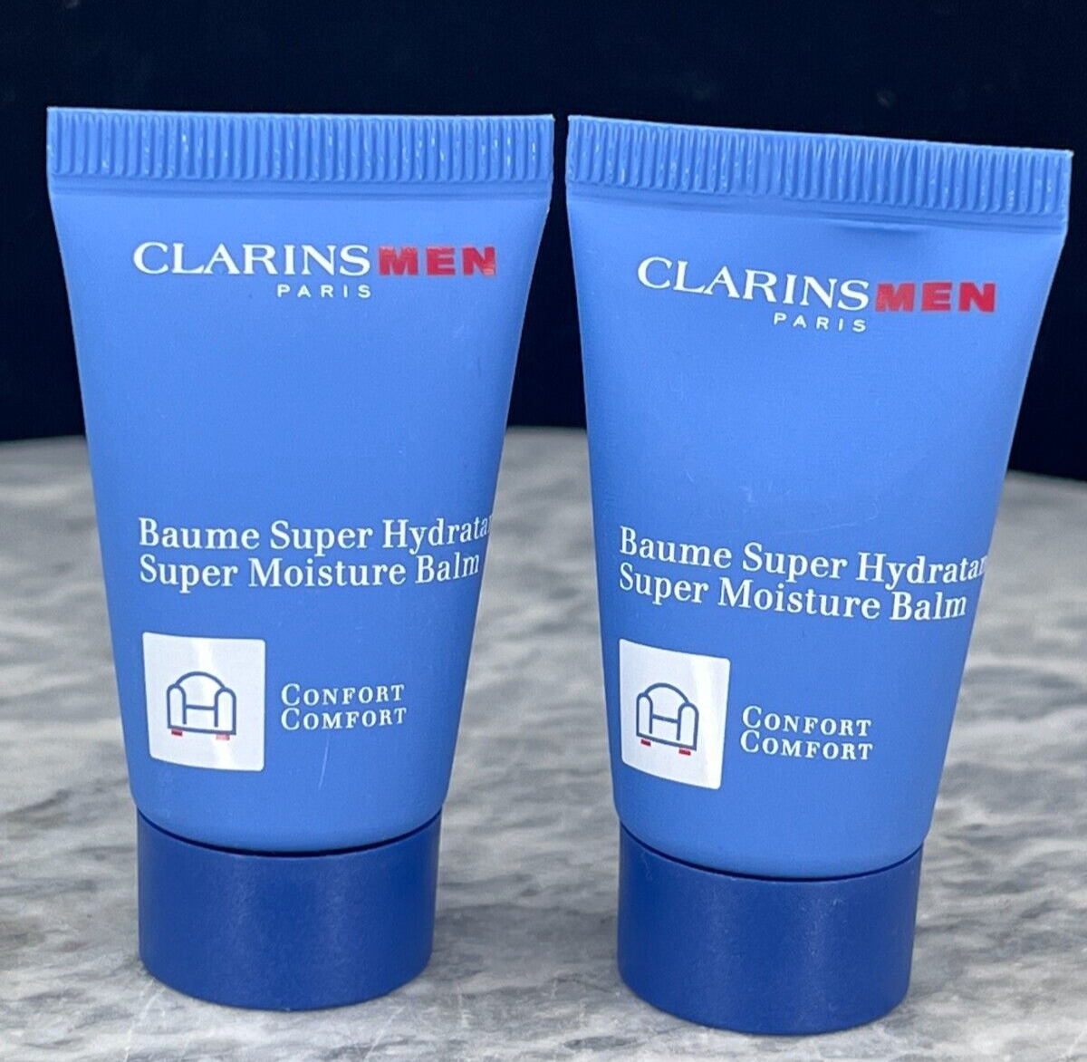 Clarins Men Super Moisture Balm-0.4oz (Lot of 2)-NEW