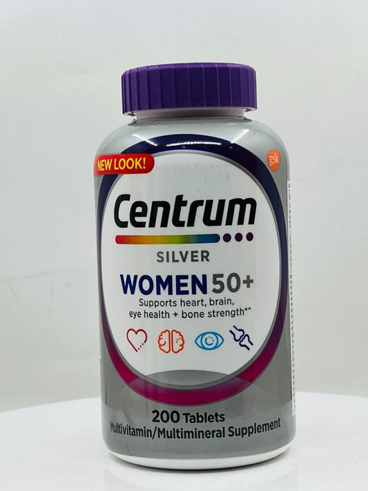 Centrum women 50+ Multivitamin/Multimineral Supplement 200tablets-(New)