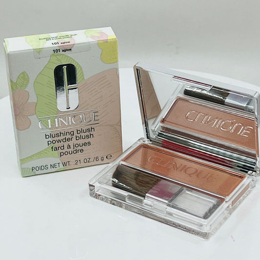 CLINIQUE Blushing Blush Powder Blush 101 AGLOW 0.21 oz / 6 g (NIB)