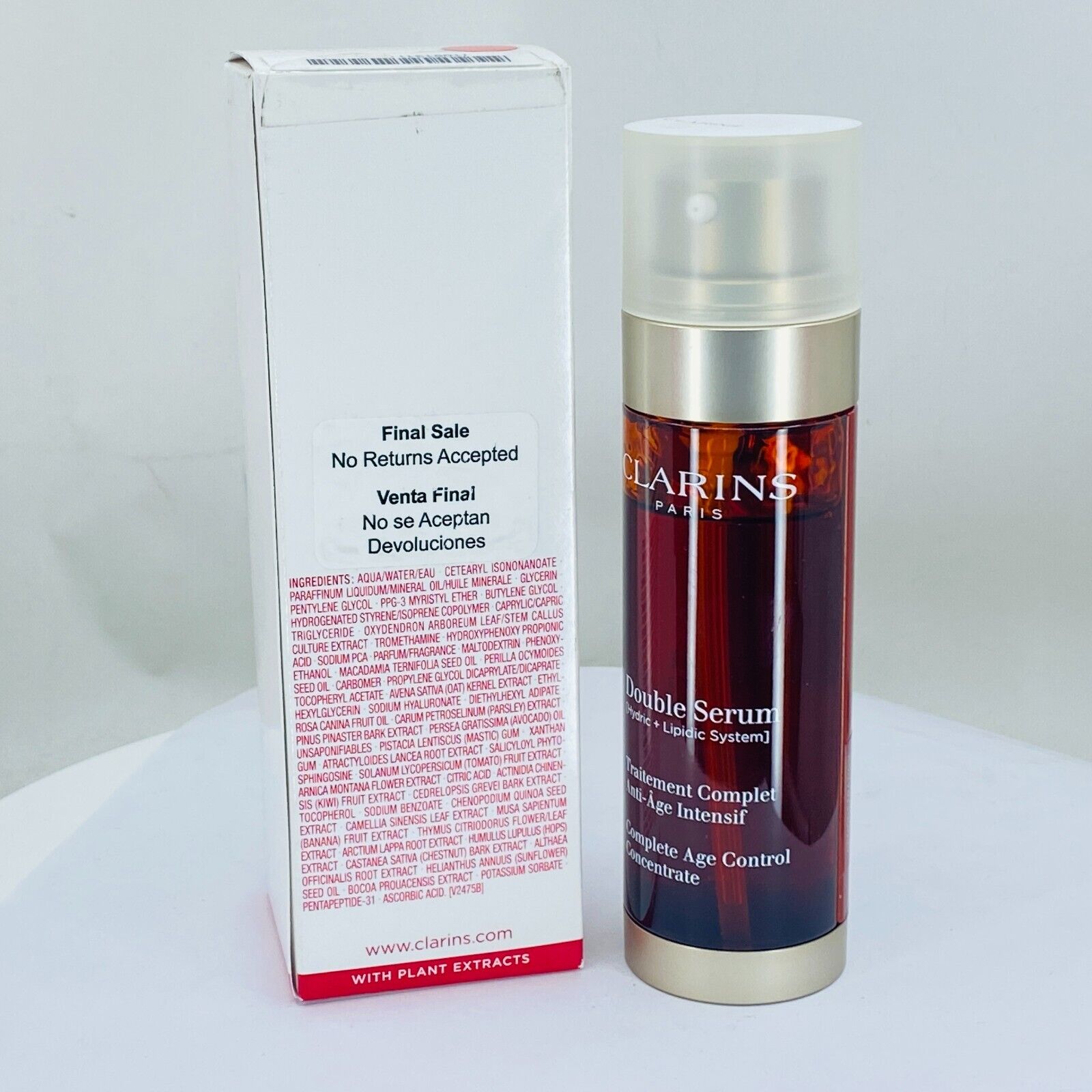 Clarins Double Serum Anti Age Control Concentrate -1.6oz~ Original Formula - NIB