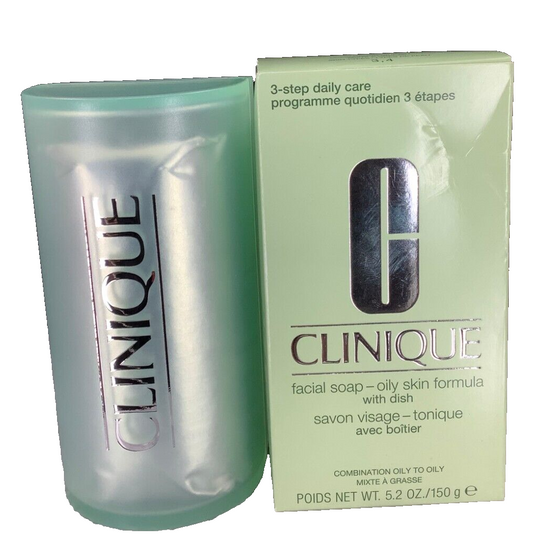 CLINIQUE FACIAL SOAP- OILY SKIN FORMULA WITH DISH 5.2 OZ