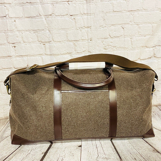 ARAMIS MEN SUEDE DUFFLE BAG BROWN - NEW