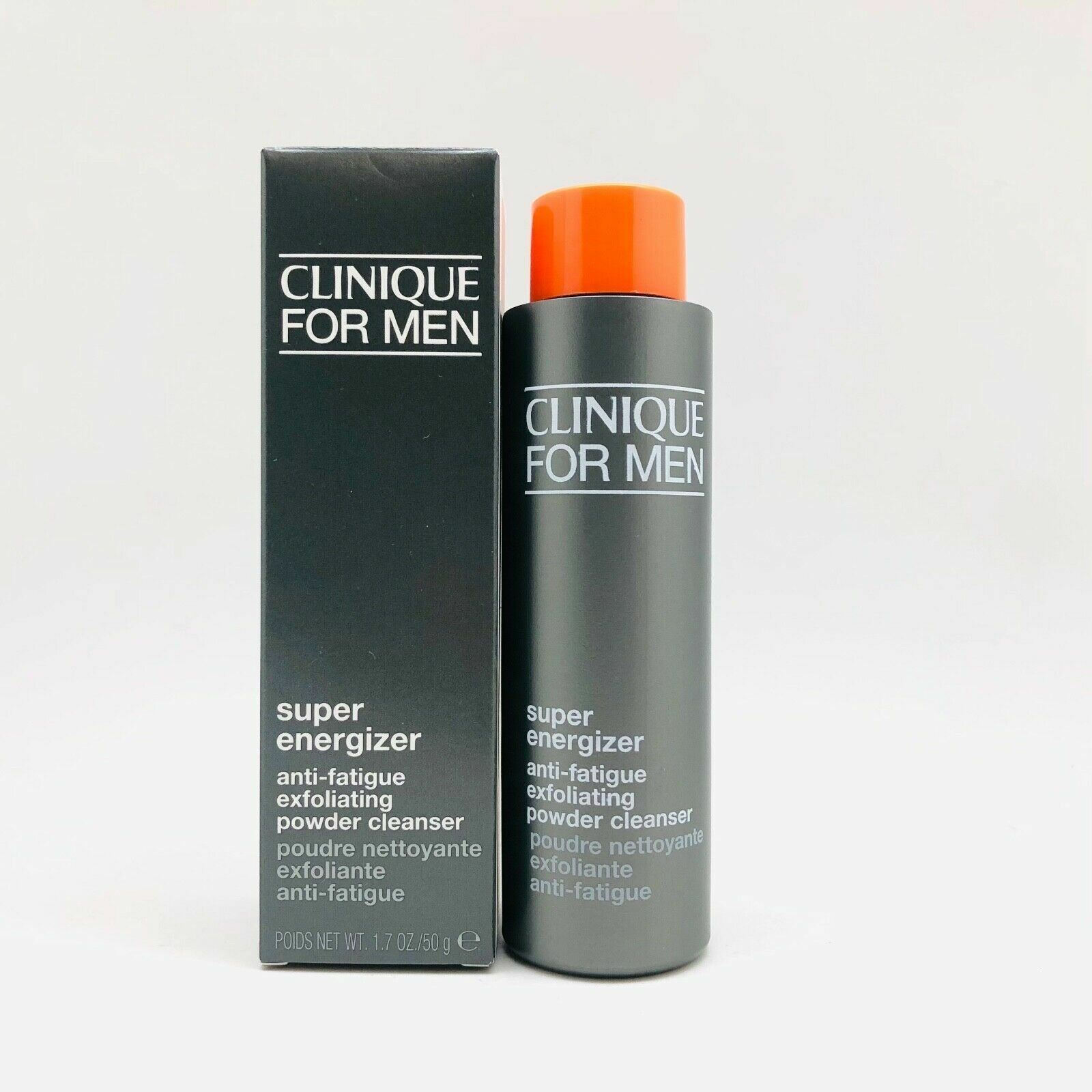 Clinique For Men Super Energizer Anti-Fatigue Exfoliating Powder Cleanser~1.7oz