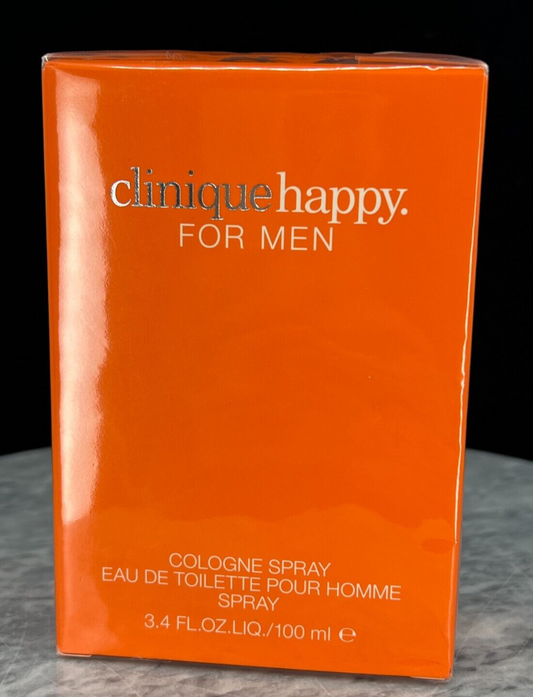 Clinique Happy For Men Cologne Eau De Toilette -3.4 oz (NIB)