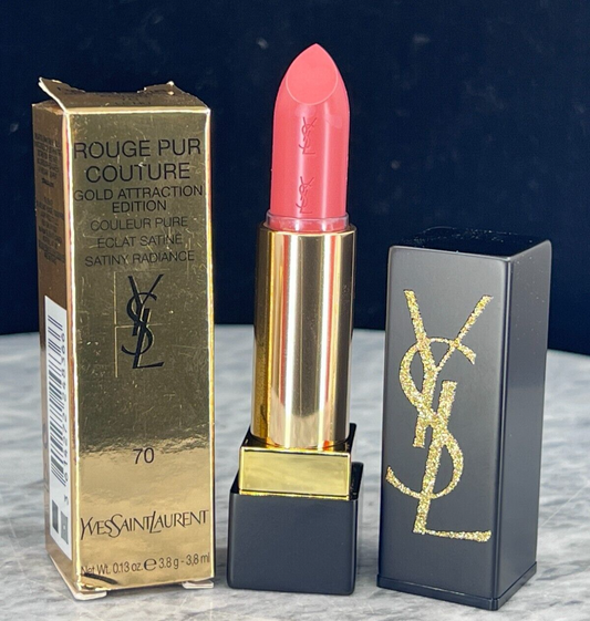 YSL Rouge Pur Couture Gold Attraction Edition #70 LE NU-0.13 oz (NIB)