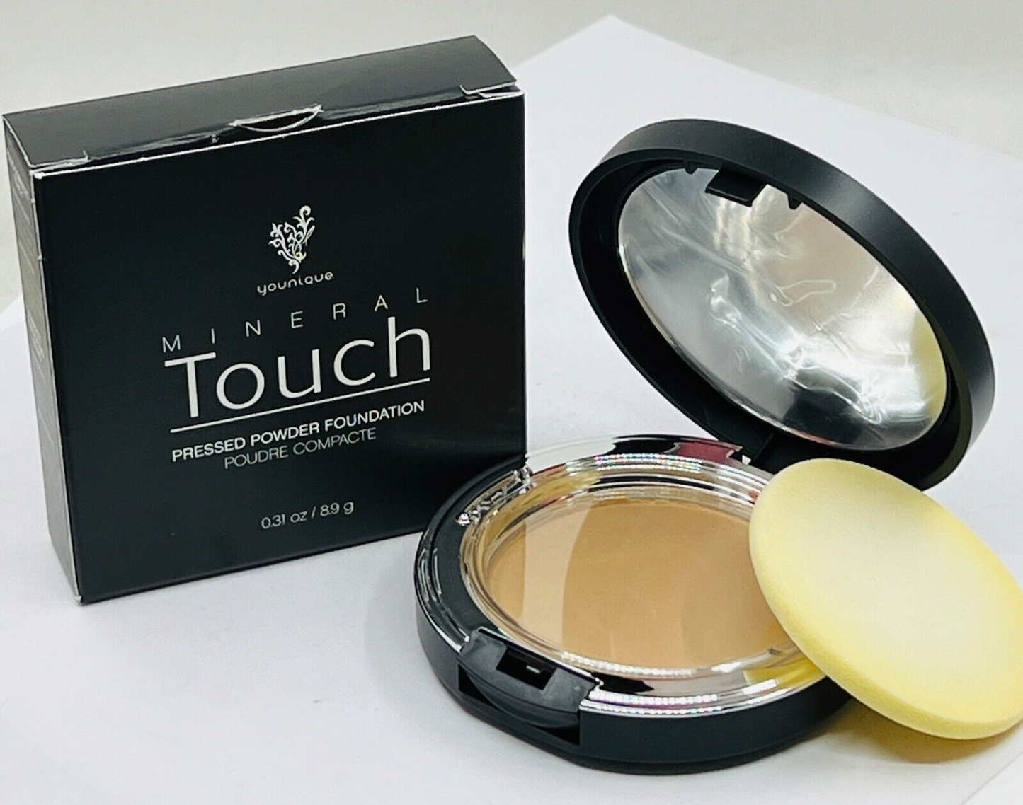 YOUNIQUE TOUCH NEW Pressed Powder Foundation TAFFETA Yellow/peach NIB