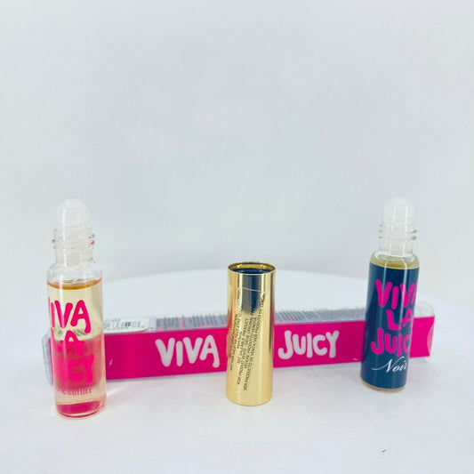 Viva La Juicy + Noir Eau de Parfum Rollerball Duo - 0.17oz/ 5ml Each - NIB