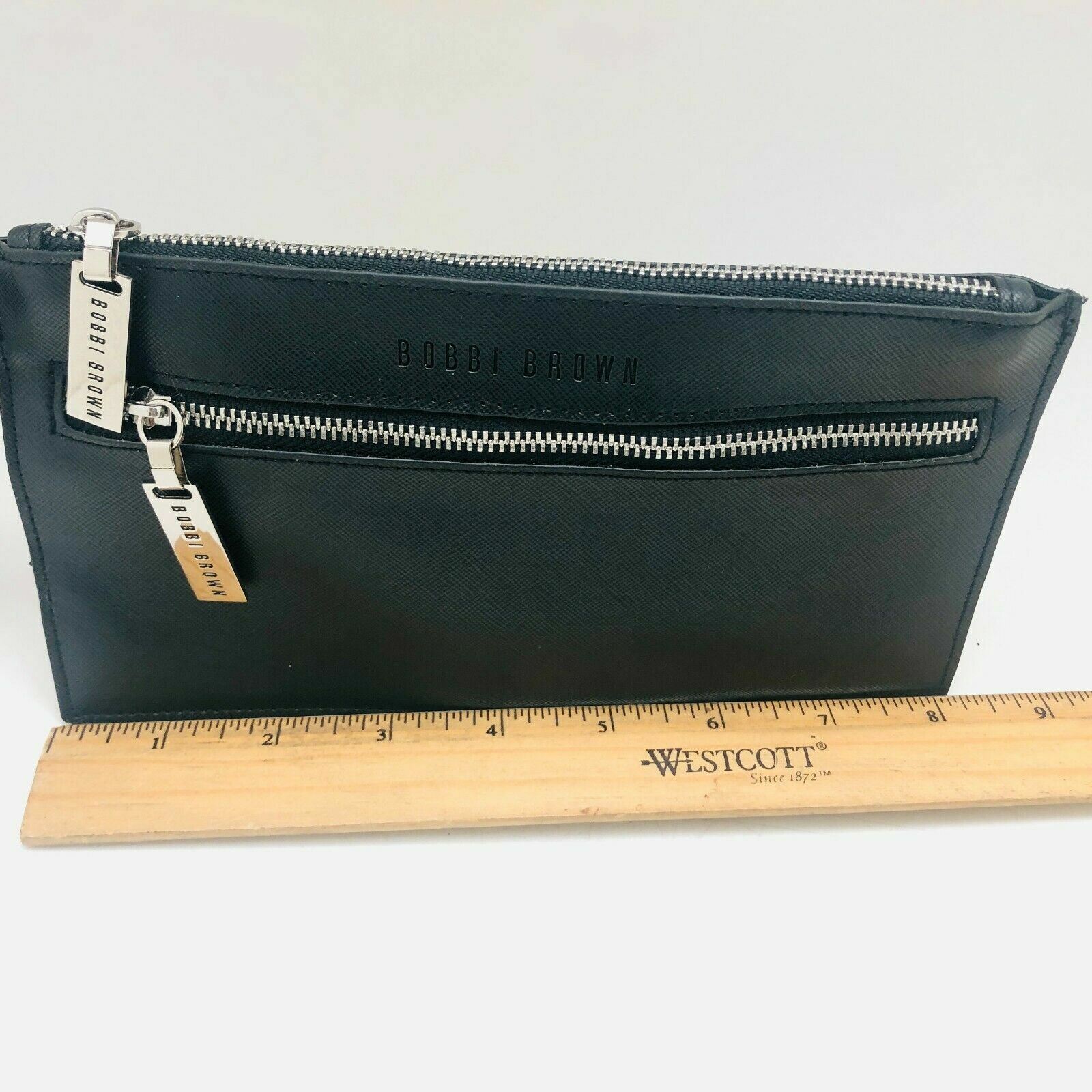 Bobbi Brown Double Zippered Make-up Bag in Black ~ NWOT