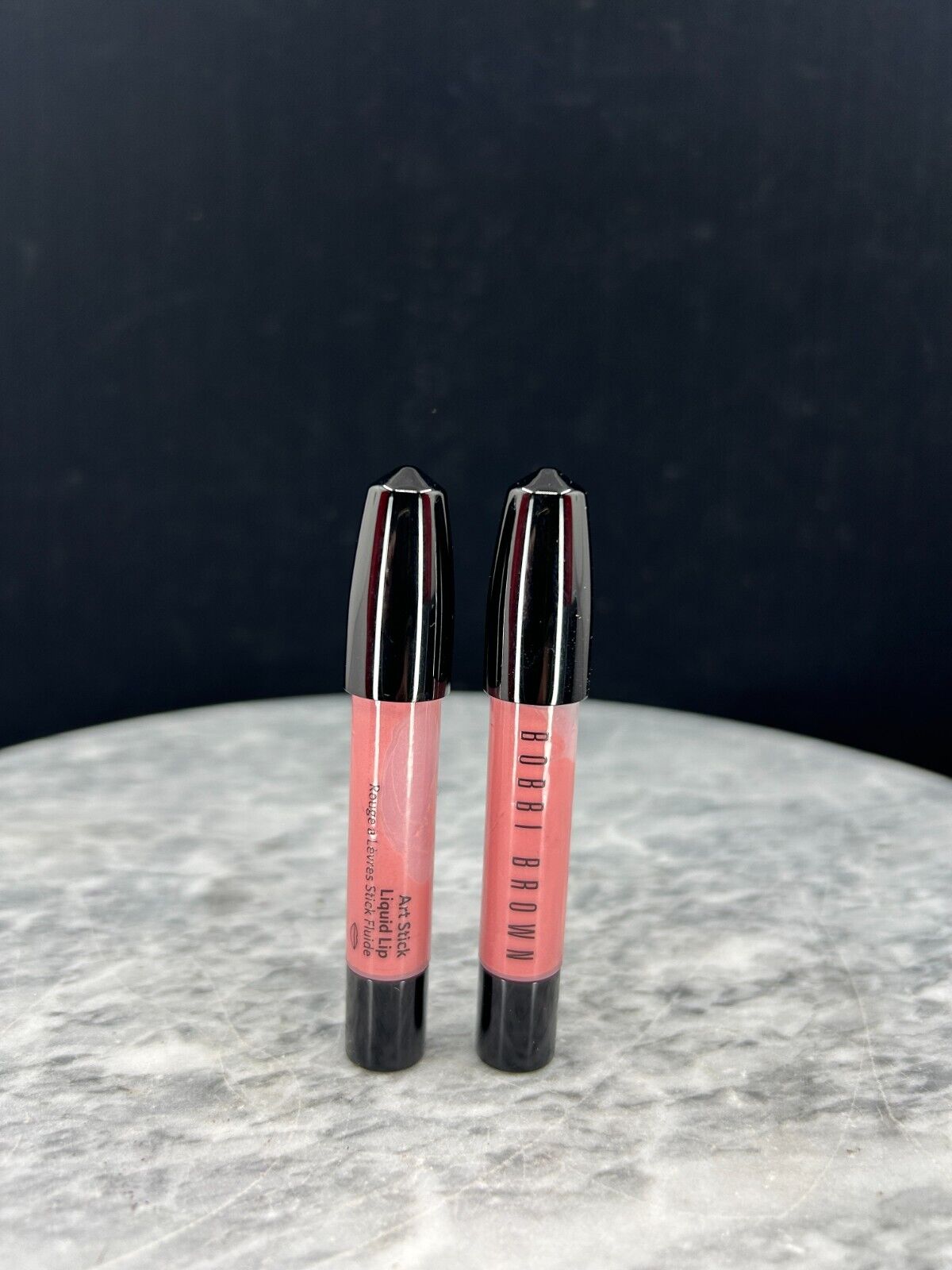 BOBBI BROWN Art Stick Liquid Lip.06oz #natural pink Travel size (LOT OF 2)- NWOB