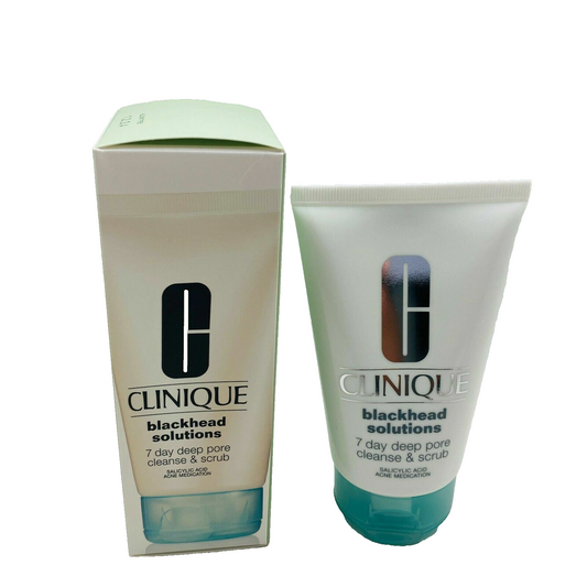 CLINIQUE Blackhead Solutions 7 Day Deep Pore Cleanse & Scrub - 4.2fl oz - NIB