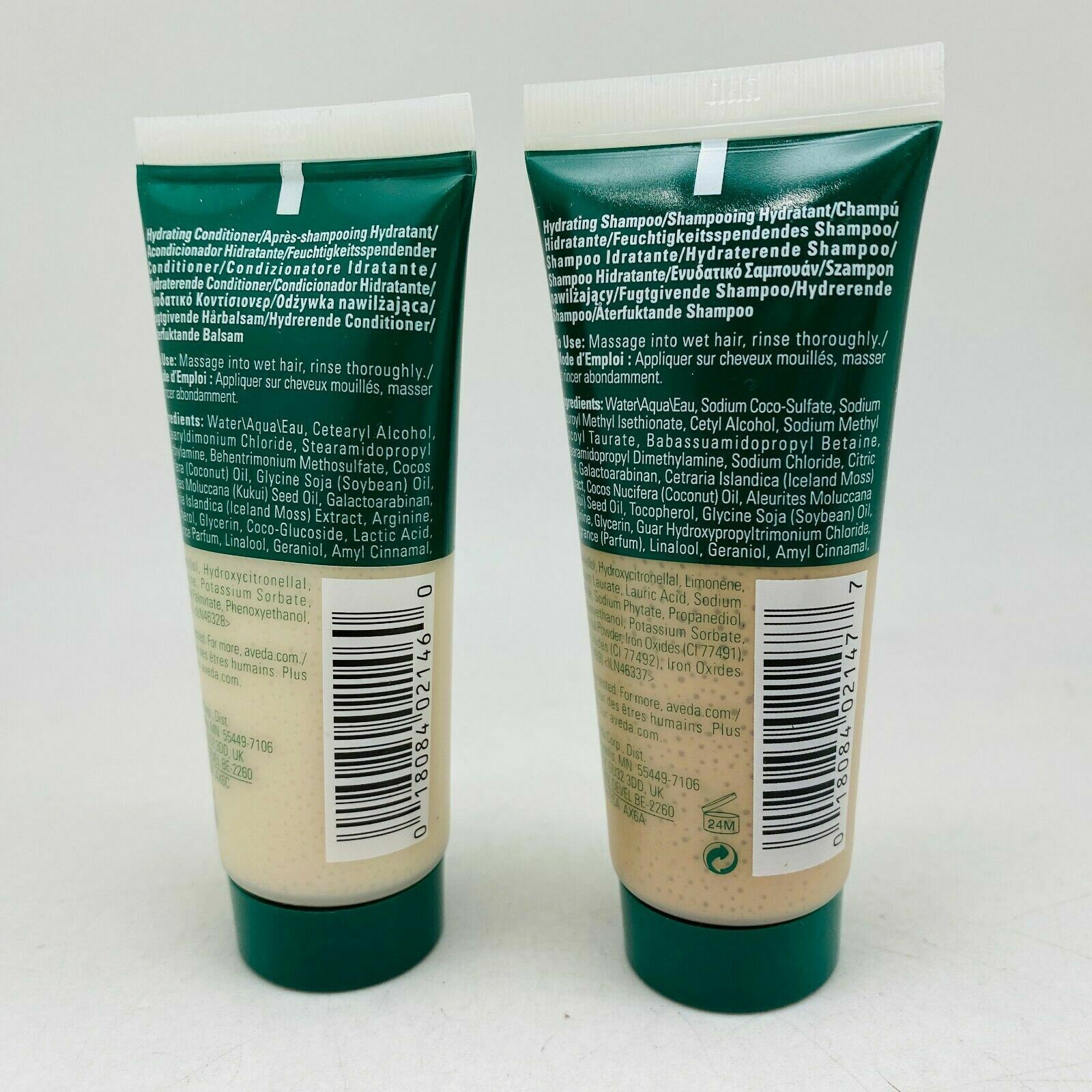 Aveda Sap Moss Weightless Hydration Shampoo & Conditioner - 1.4 oz -Travel -NWOB