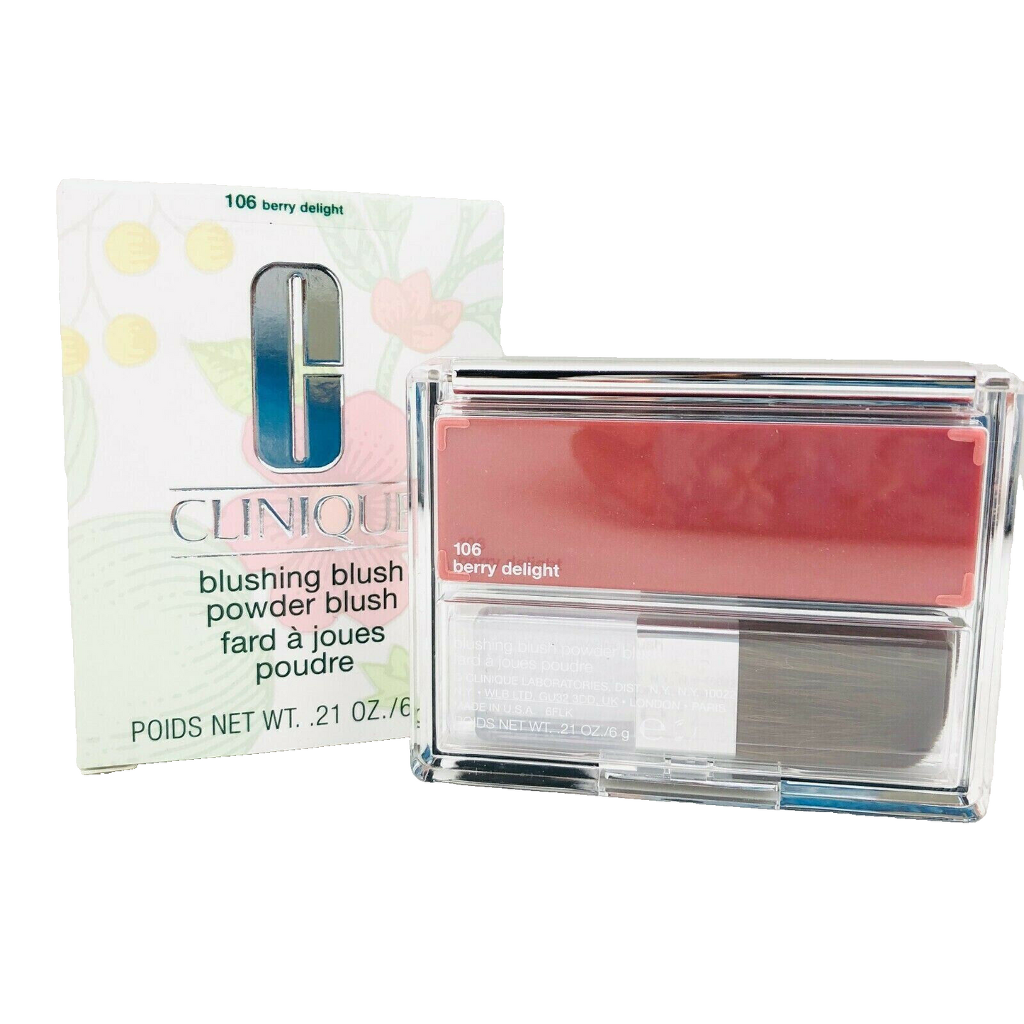 Clinique Blushing Blush Powder Blush Shade #106 Berry Delight  - 0.21oz/6g -NIB