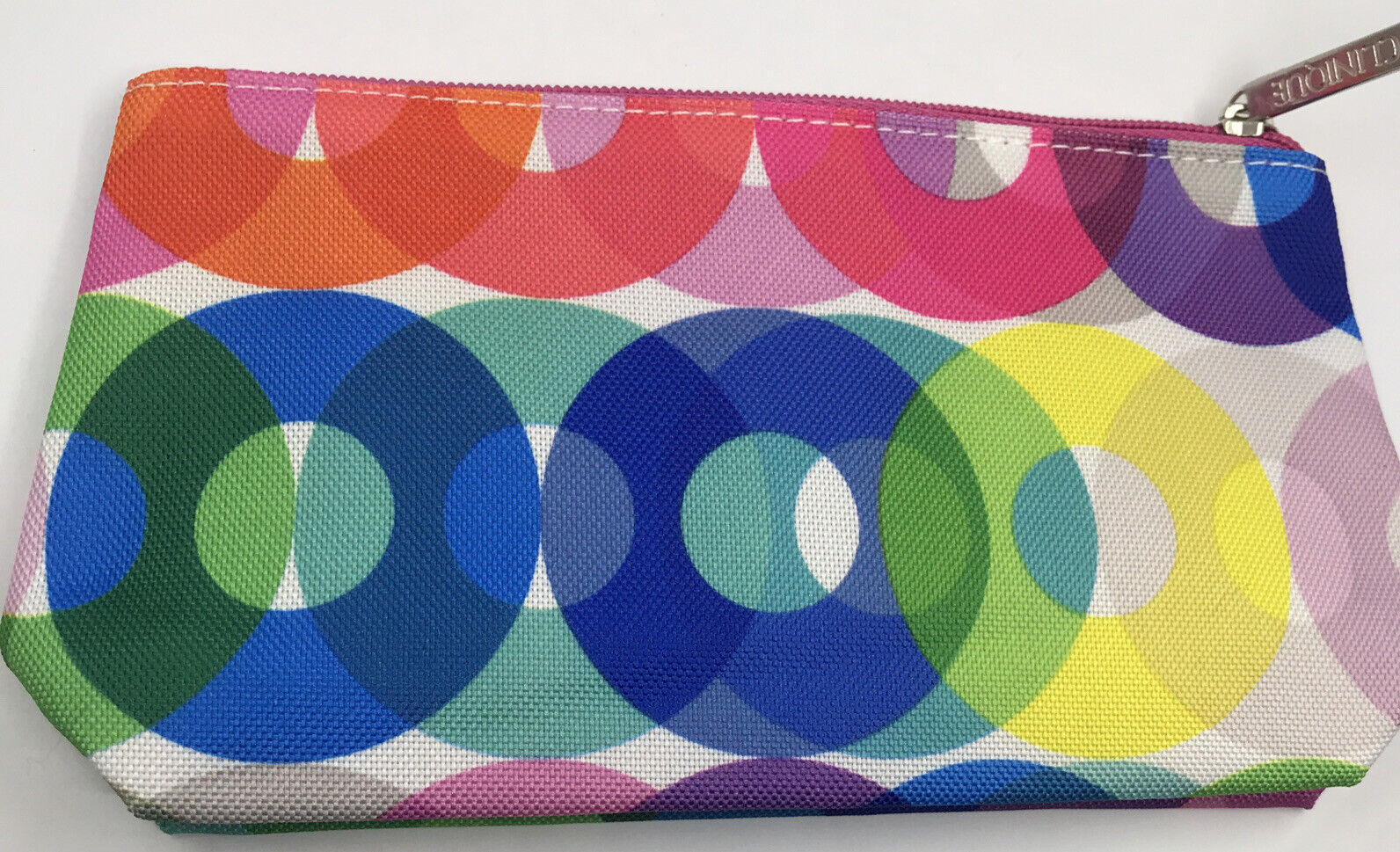 CLINIQUE MULTICOLOR POUCH/ZIPPERD COSMETIC  TRAVEL BAG