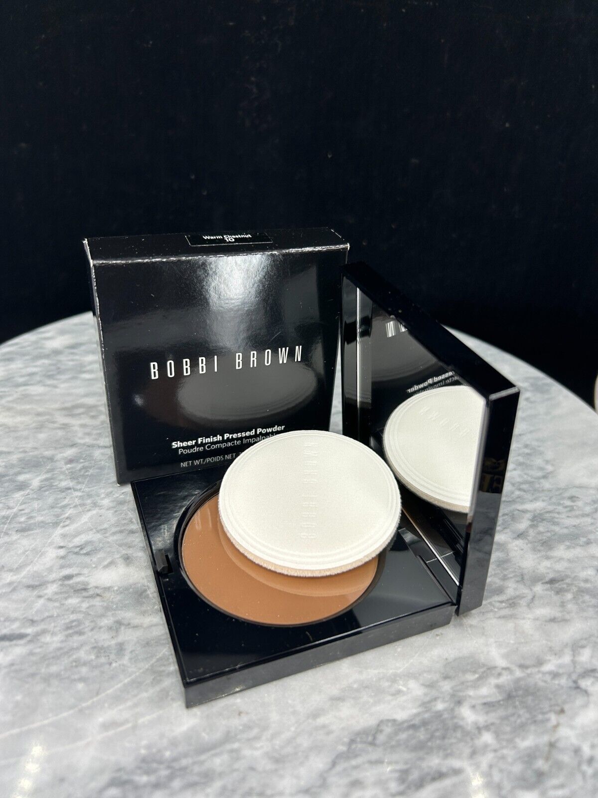 Bobbi Brown Sheer Finish Pressed Powder - # 10 Warm chestnut - 0.38oz/11g - NIB