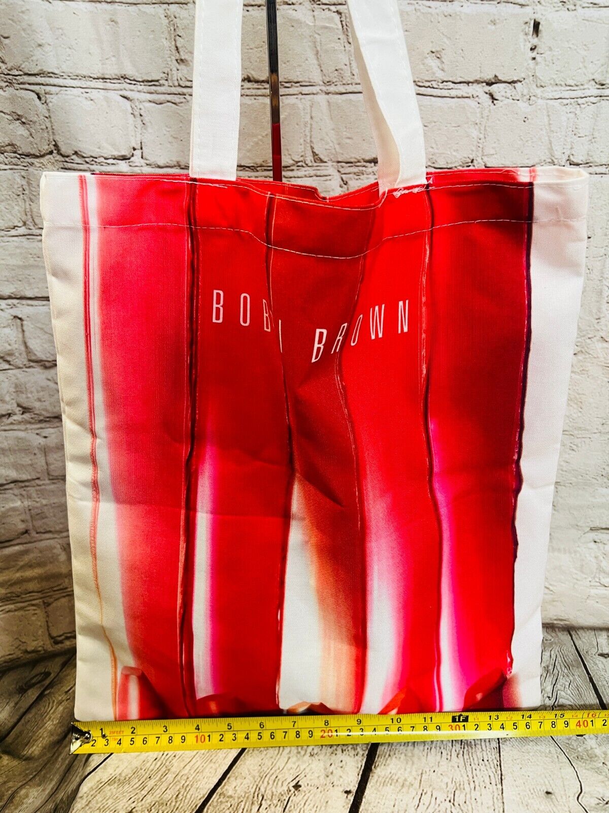 Bobbi Brown Lipstick Design Totes Bag in Red-White, NWOT