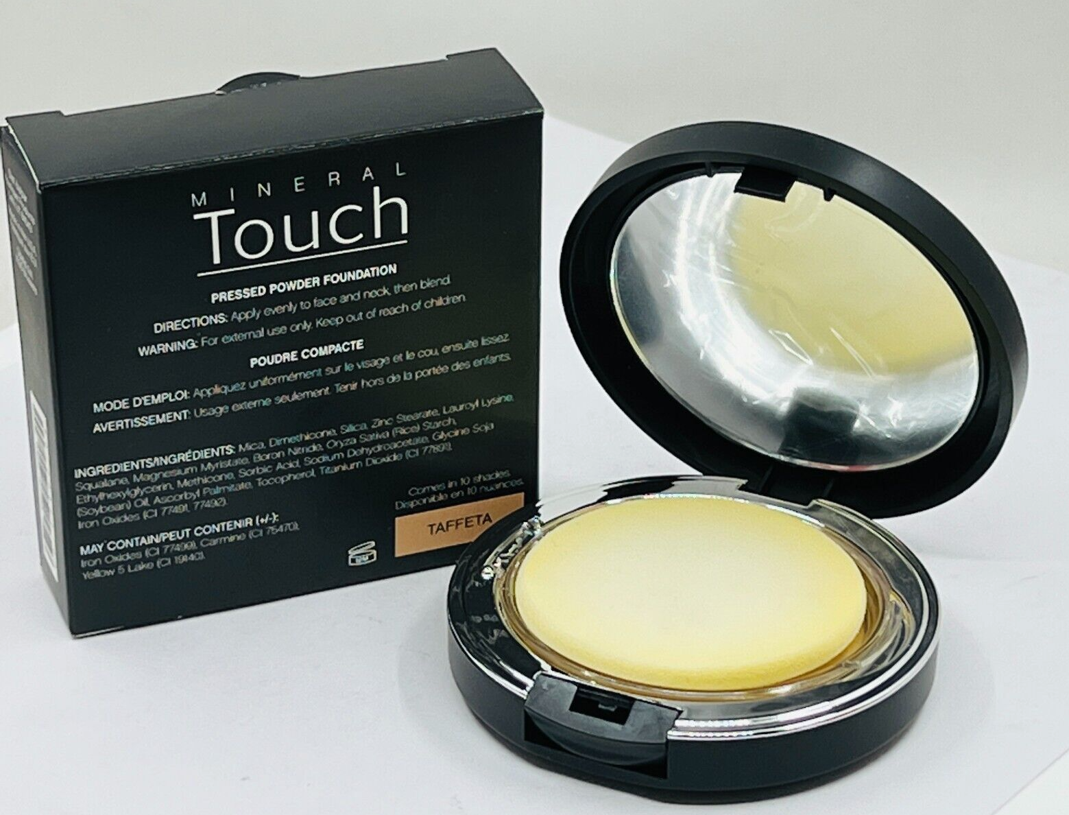 YOUNIQUE TOUCH NEW Pressed Powder Foundation TAFFETA Yellow/peach NIB