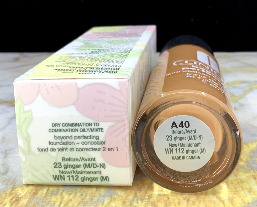 CLINIQUE BEYOND PERFECTING FOUNDATION + CONCEALER 2 EN 1 WN 112 GINGER(M) 1 OZ