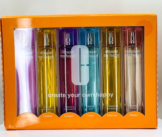 Clinique Create YourOwn Happy Perfume Spray Gift Set 6PC 15ml Each  (NEW)