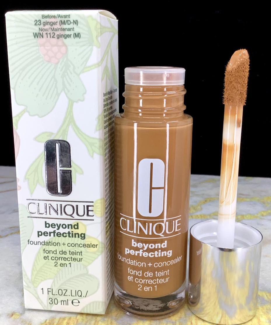 CLINIQUE BEYOND PERFECTING FOUNDATION + CONCEALER 2 EN 1 WN 112 GINGER(M) 1 OZ